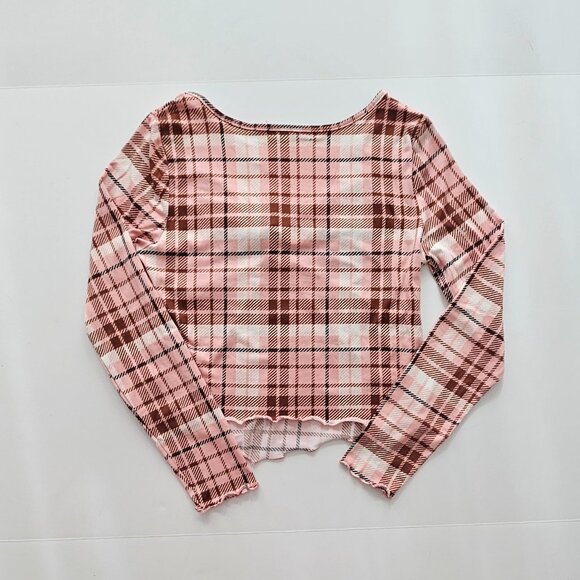 JOLIE & JOY Plaid Crop Top - Picture 3 of 8